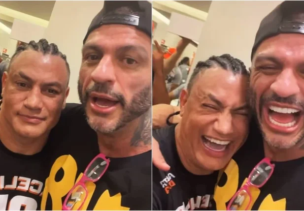 Bambam e Popó se abraçaram após a luta