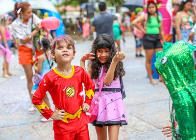 Bloco reuniu muita criança