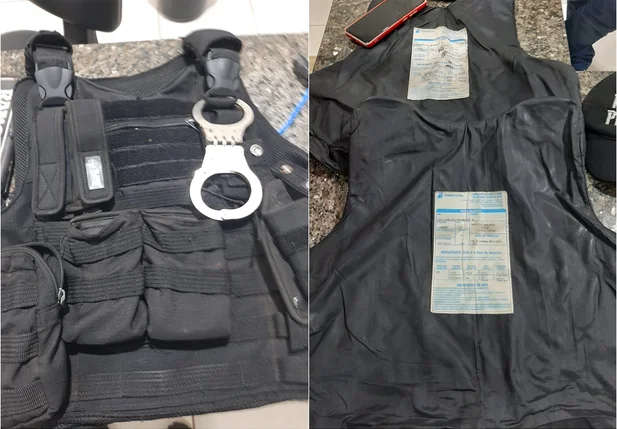 Colete roubado da Polícia Militar do Piauí