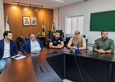 Coletiva de imprensa realizada na Secretaria de Estado da Segurança Pública do Piauí