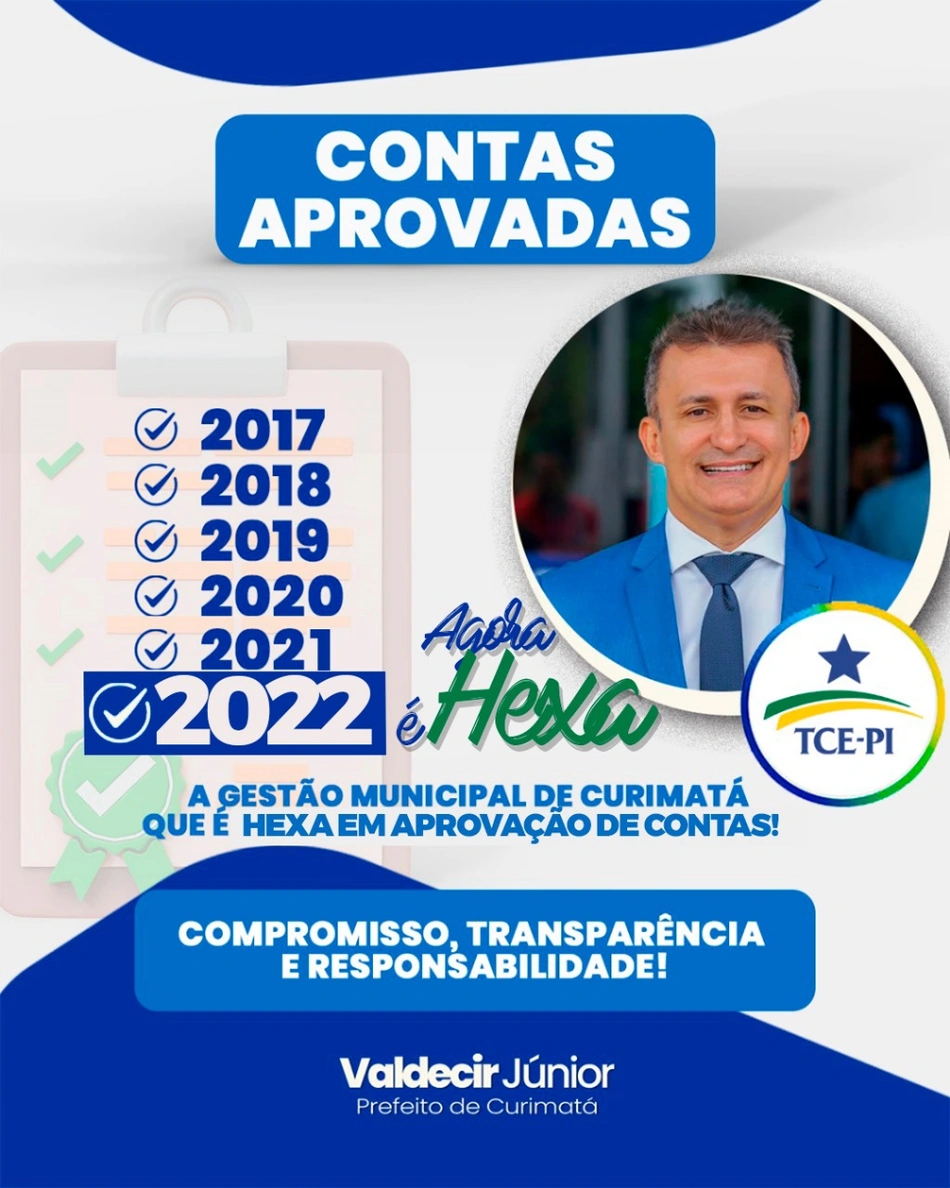 Contas de Governo de 2022 do prefeito Valdecir Júnior são aprovadas pelo TCE