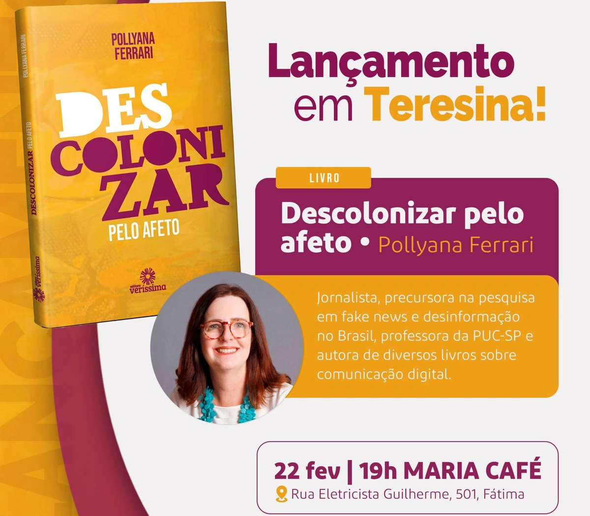Convite de lançamento do livro