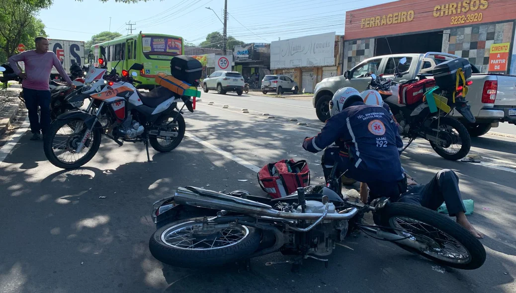 Idoso foi atropelado por motocicleta