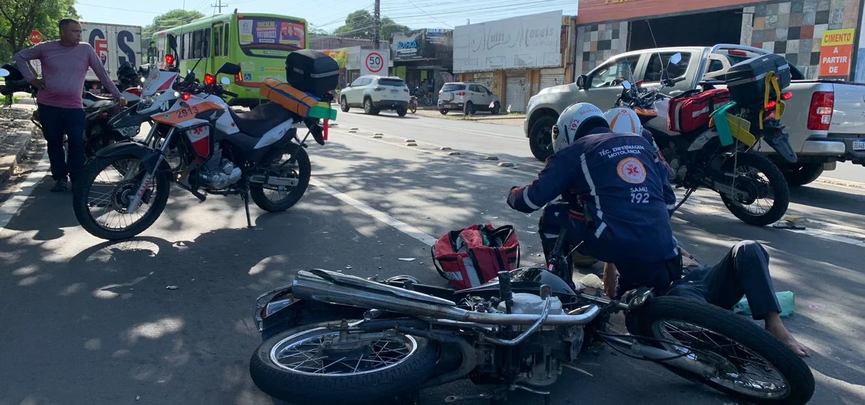 Idoso foi atropelado por motocicleta