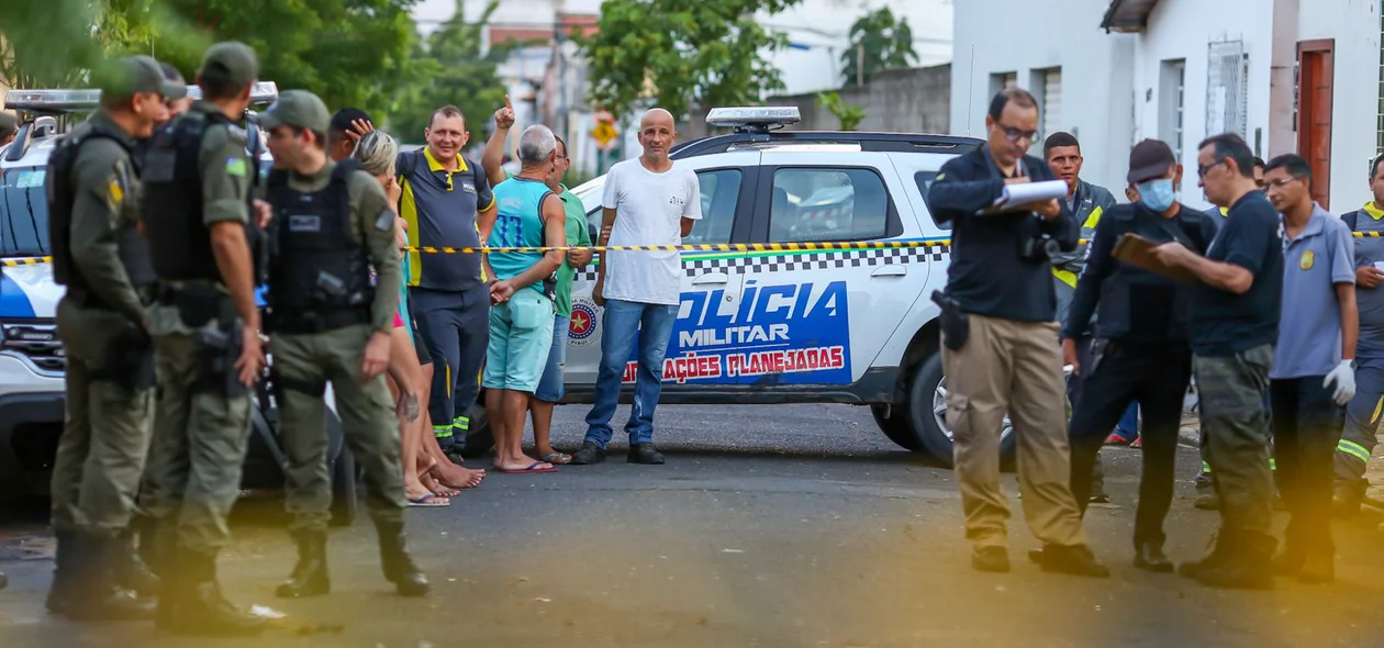 Local foi isolado pela PM para a realização da perícia