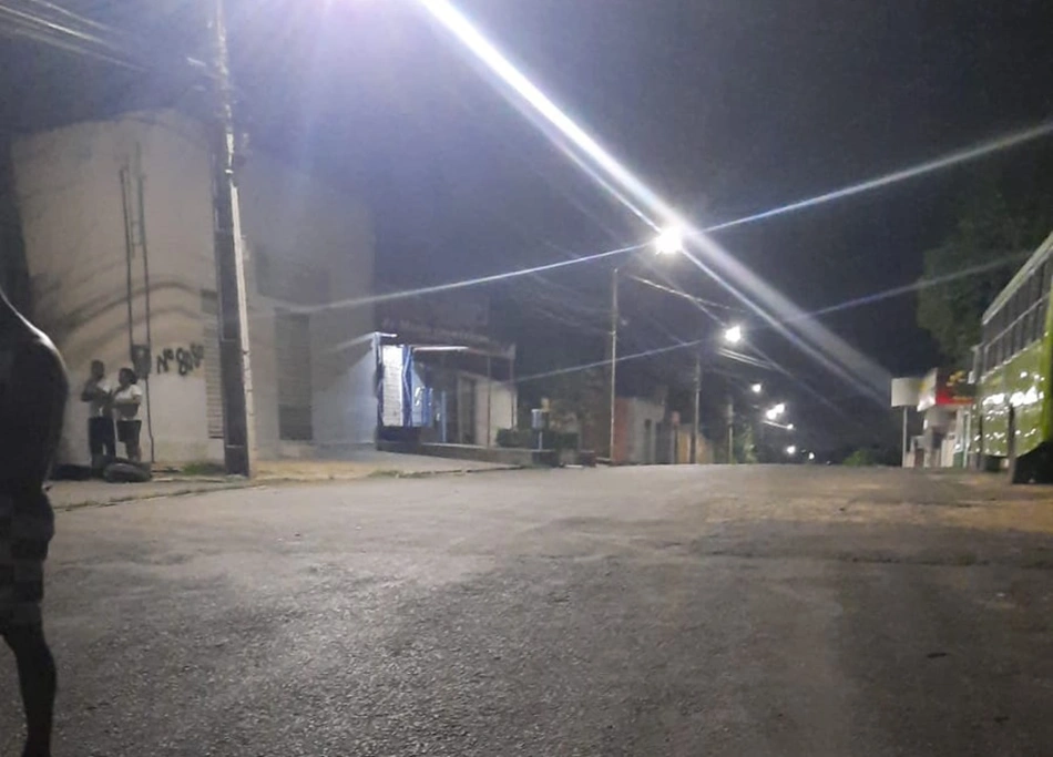 Local onde o homicídio aconteceu no bairro Pedra Mole