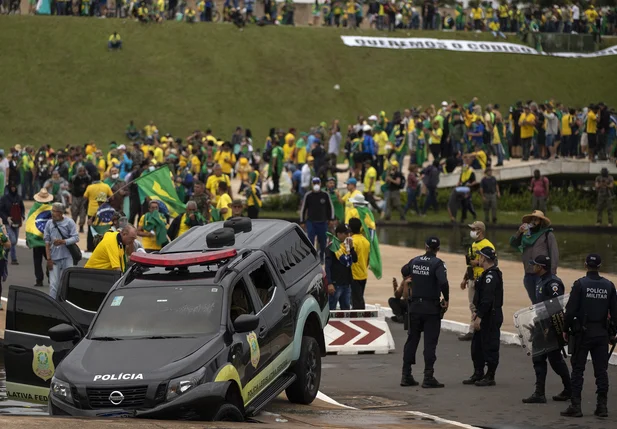 Manifestação em Brasília, no dia 8 de janeiro