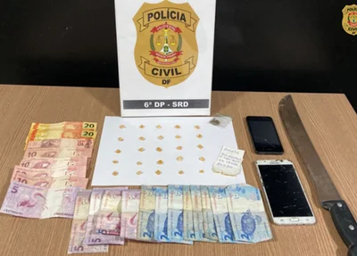 Materiais apreendidos pela Polícia Civil do DF