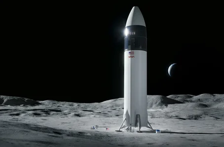 Módulo lunar robótico a bordo de um foguete Falcon 9