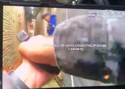 Momento que policial militar de São Paulo é assassinado