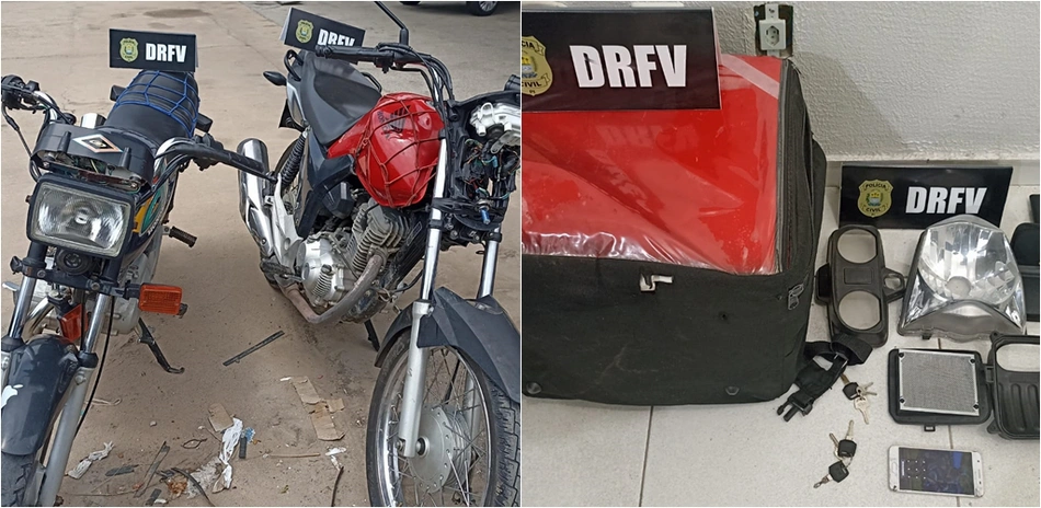 Motocicletas apreendidas durante ação da DRFV