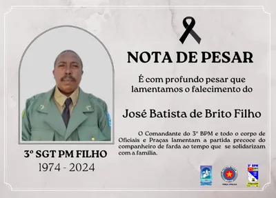 Nota de pesar do 3º Batalhão da Polícia Militar