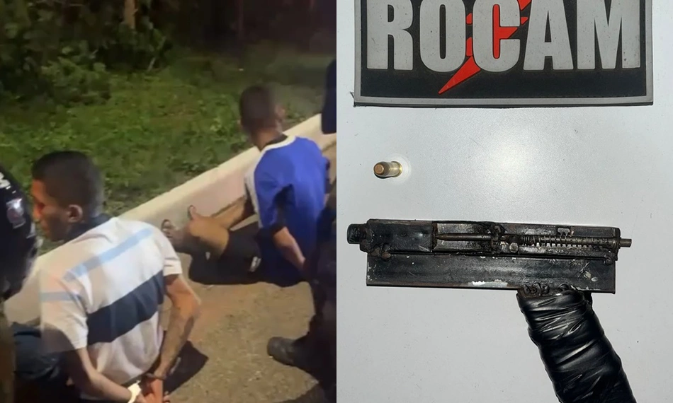 Os acusados foram presos em posse de uma arma artesanal