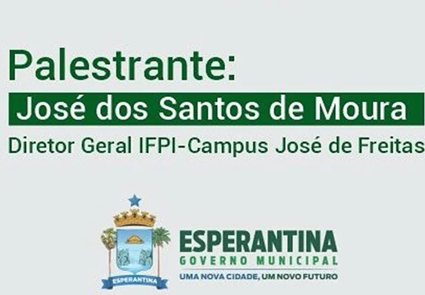 Palestra organizada pela prefeitura de Esperantina juntamente com o IFPI