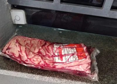 Peça de picanha que foi furtada pelo suspeito