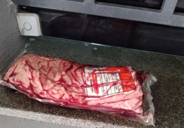 Peça de picanha que foi furtada pelo suspeito
