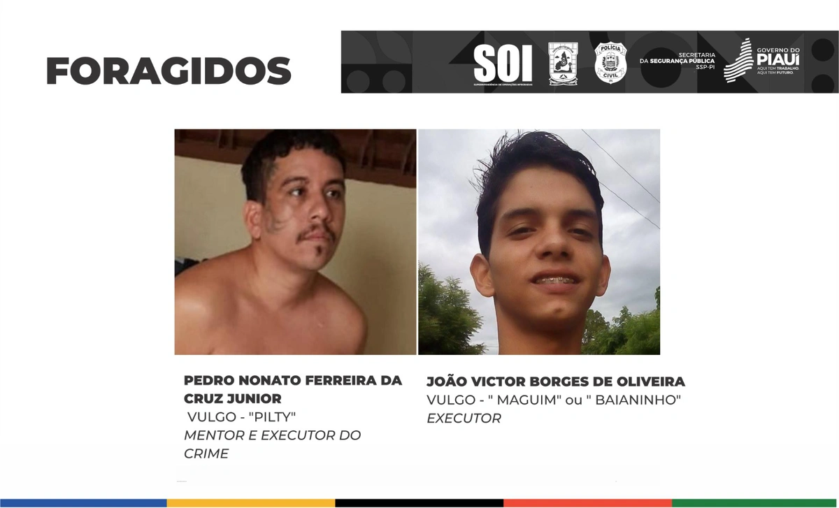 Pedro Nonato Ferreira da Cruz Júnior e João Victor Borges de Oliveira.