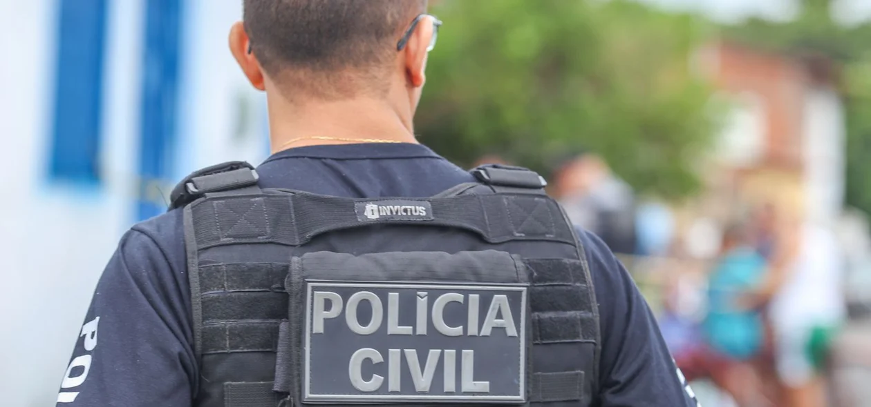 Polícia Civil no local da ocorrência