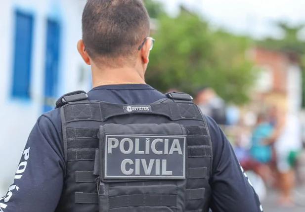 Polícia Civil no local da ocorrência