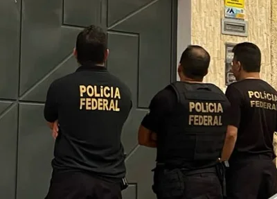 Policiais federais durante Operação Monopolium