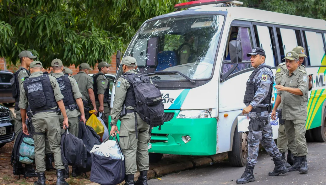 Policiais sendo enviados para reforçar a segurança em todo Piauí durante o carnaval