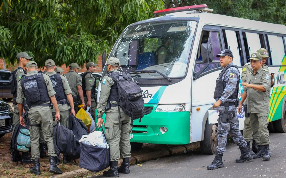 Policiais sendo enviados para reforçar a segurança em todo Piauí durante o carnaval
