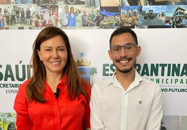Prefeita Ivanária Sampaio e o secretário municipal de saúde, Dr. Dérick Kawan