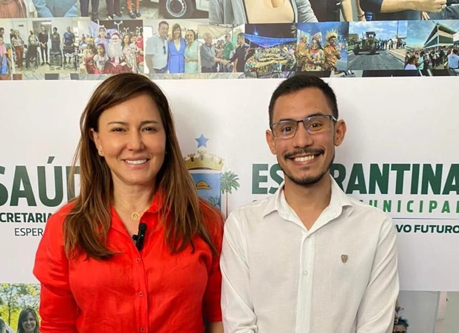 Prefeita Ivanária Sampaio e o secretário municipal de saúde, Dr. Dérick Kawan