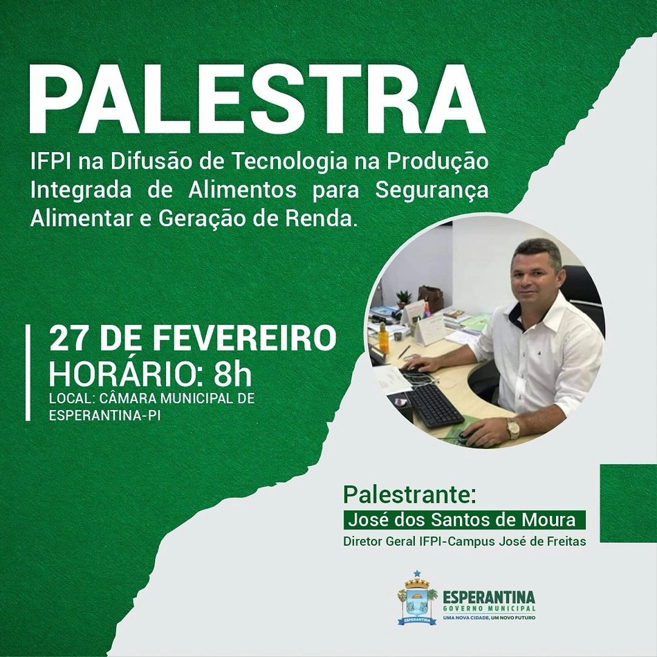 Prefeitura de Esperantina e IFPI promovem palestra sobre tecnologia