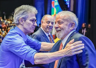Presidente Lula e governador de Minas Gerais Romeu Zema