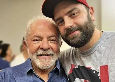 Presidente Lula e seu filho, Luis Claudio Lula da Silva