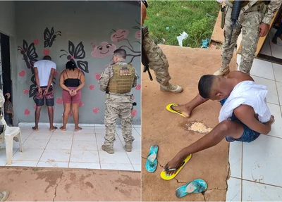 Prisão de três pessoas acusadas de serem responsáveis por um dos maiores pontos de tráfico de drogas em José de Freitas