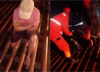 Resgate de homem preso em "mata burro"