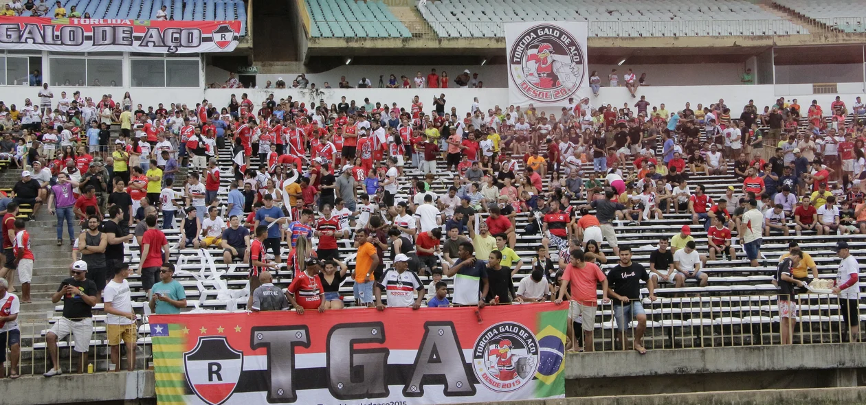 Torcida do River no jogo contra o Bahia pelo Nordestão 2024