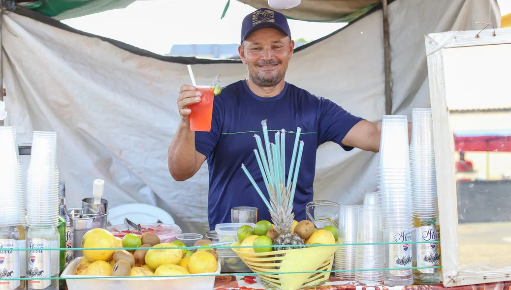 Vendedor ambulante no Vaca Atolada