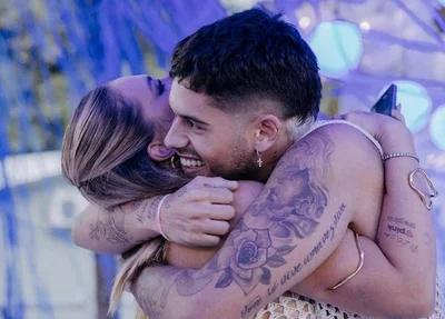 Virginia Fonseca e Zé Felipe durante chá revelação