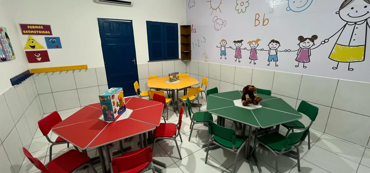 A nova creche tem uma estrutura totalmente adaptada para os alunos