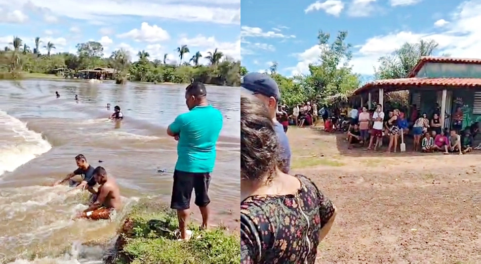 Barragem do Sossego, em Barras, onde dois irmãos desapareceram após se afogarem no dia 31 de março de 2024