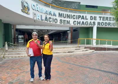 Sinésio Soares e Lucineide Soares, coordenadores-gerais do SINDSERM