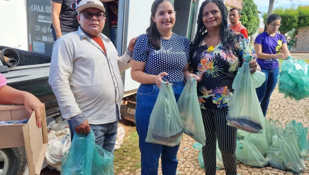 Colaboradores da prefeitura que se mobilizaram na ação