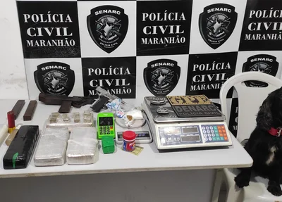 Droga e material apreendidos em Timon