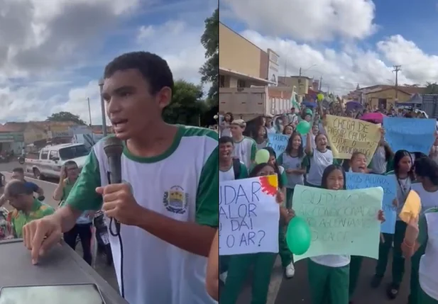Estudantes fazem manifestação em Luzilândia