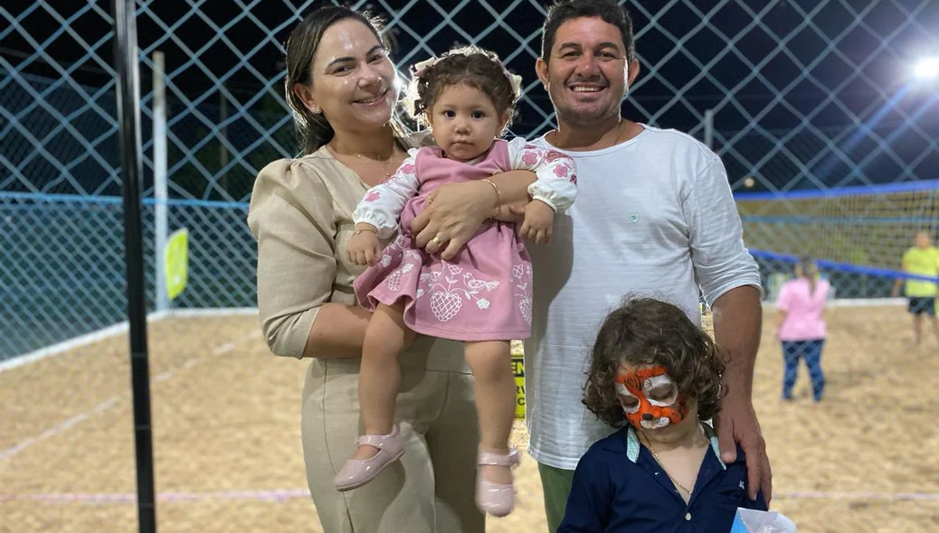 Família se divertindo na inauguração da Arena CF861