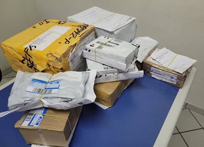 Foram apreendidos dez volumes postais com anabolizantes