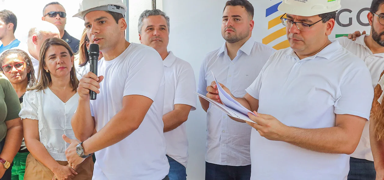 Governador Rafael Fonteles  ao Lado do Diretor-geral do DER-PI, Leonardo Sobral