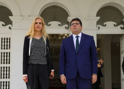 Governador Rafael Fonteles e a embaixadora da União Europeia no Brasil, Marian Schuegraf