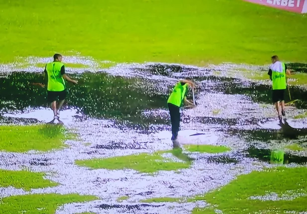 Gramado do Lindolfo fica impraticável e Flu-PI e Fortaleza é adiado