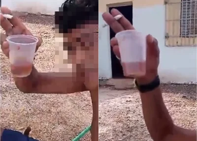 Homem registrou o momento em que mata o gato e depois bebe o sangue do animal