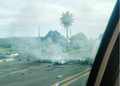 Manifestação na BR 343, em Altos
