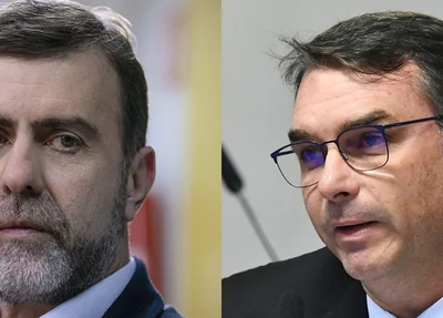 Marcelo Freixo e Flávio Bolsonaro
